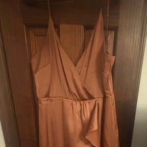 Mauve Pink Elegant Ruffled Dress - Perfect for weddings